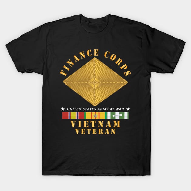 Army - Finance Corps - Vietnam Vet w VN SVC X300 T-Shirt by twix123844